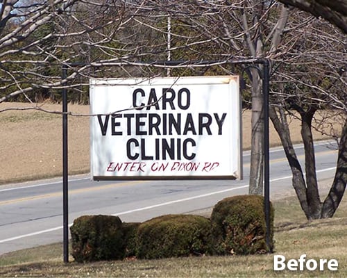 caro sign before picture