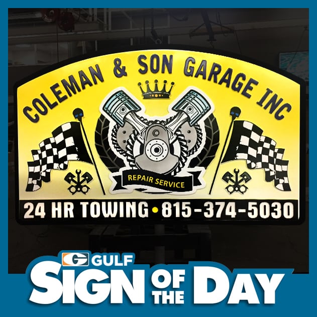 Coleman & Son Garage Inc. Sign of the Day