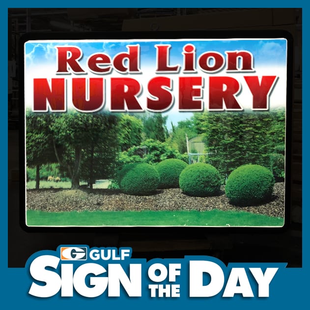 Red Lion Nursery Sign of the Day