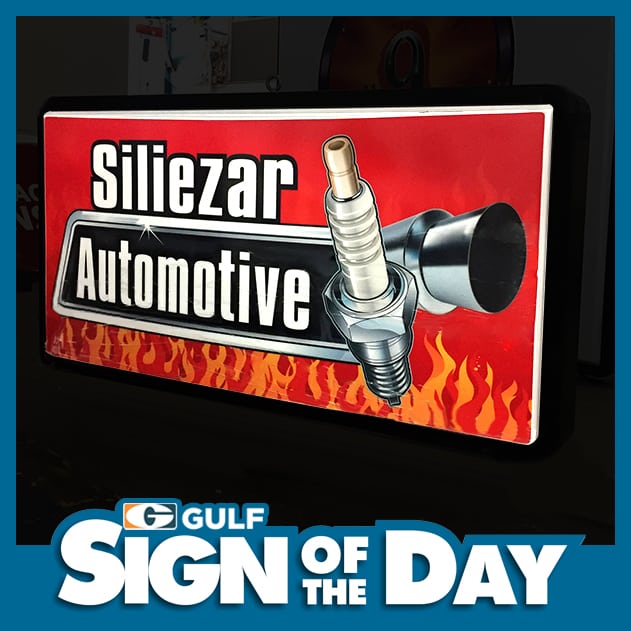 Siliezar Automotive Sign Of The Day Gulf Development, Inc.