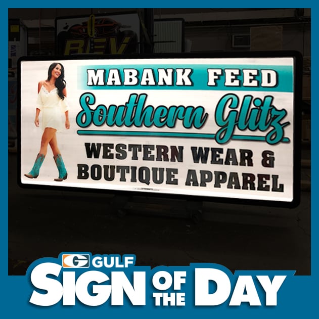 Mabank Feed Southern Glitz Sign of the Day