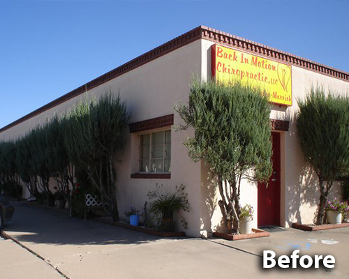 Before & After photo of a client's sign